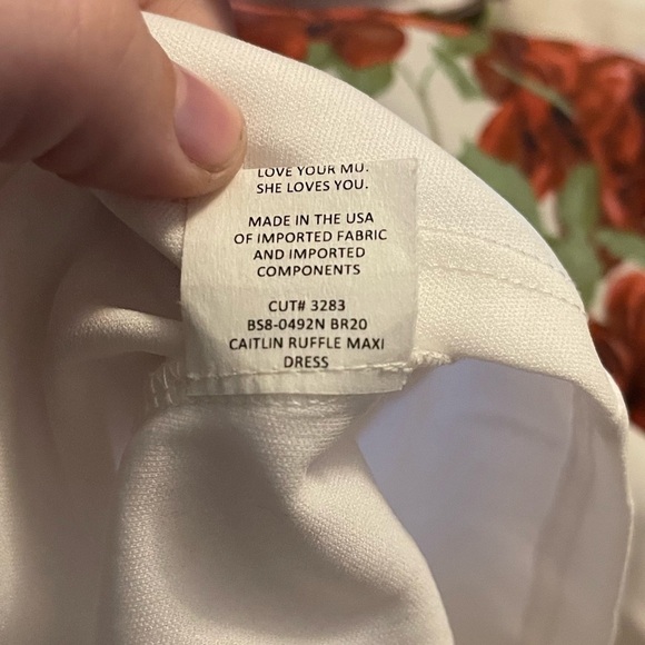 NWT SHOW ME YOUR MUMU Caitlin Ruffle Maxi Dress Antique Rose Chiffon, Size Small - Picture 9 of 12